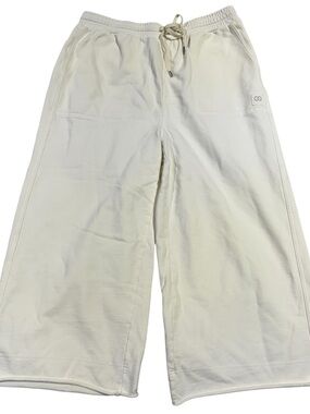 Calia journey Cream Wide-Leg Drawstring Lounge Pants size M